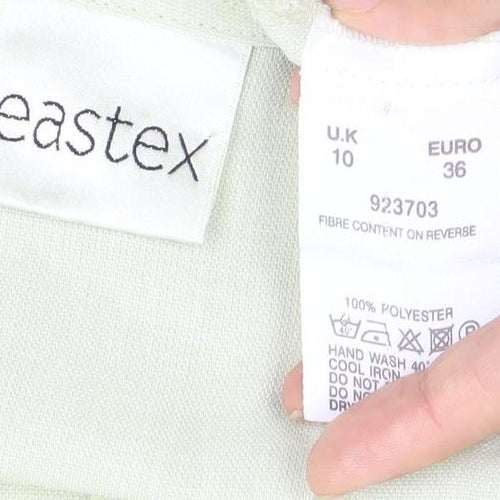 Eastex Womens Green Beaded Embroidered Tunic Blouse UK 10