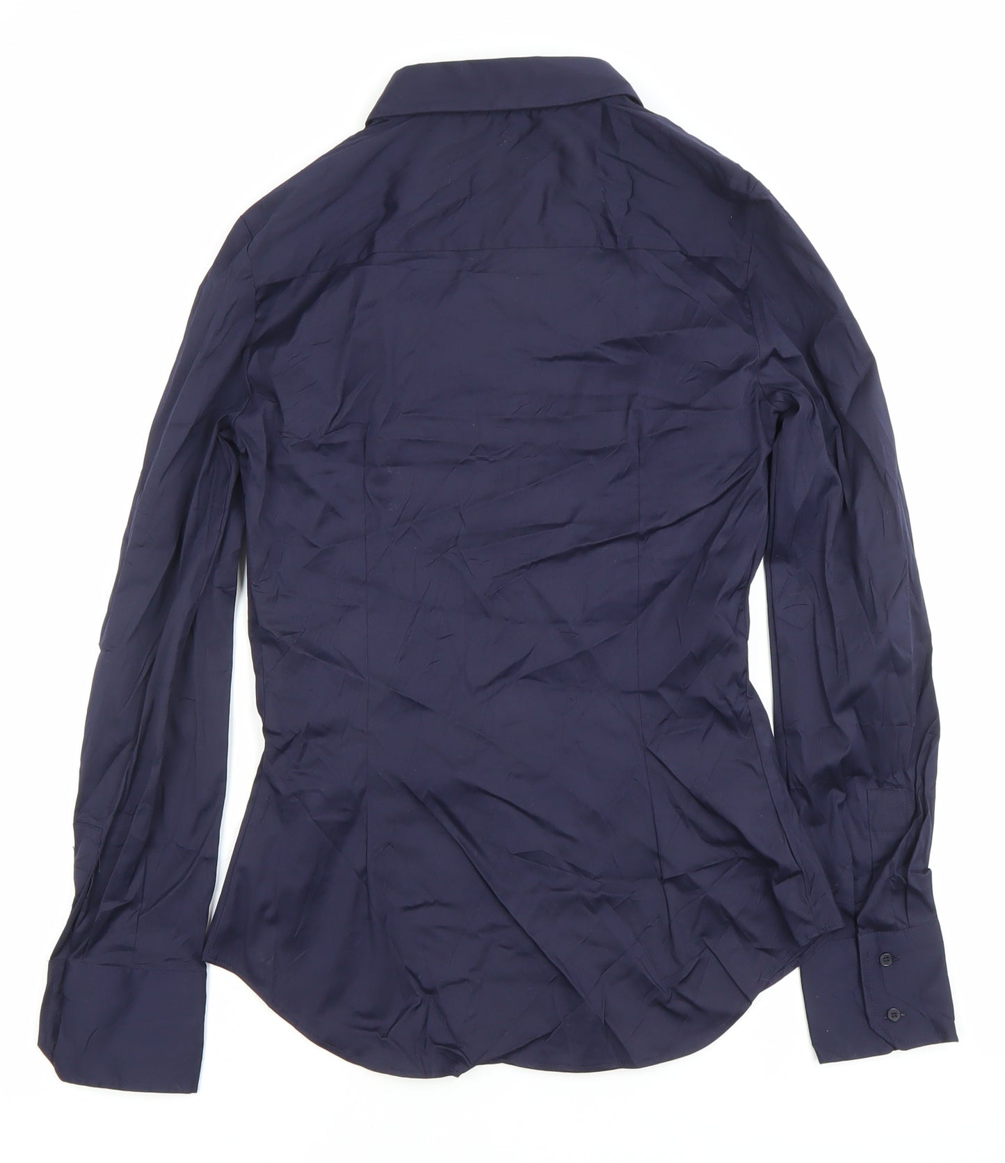 Zara Basic Women's Blue XS Slim Fit Long Sleeve Dress Shirt