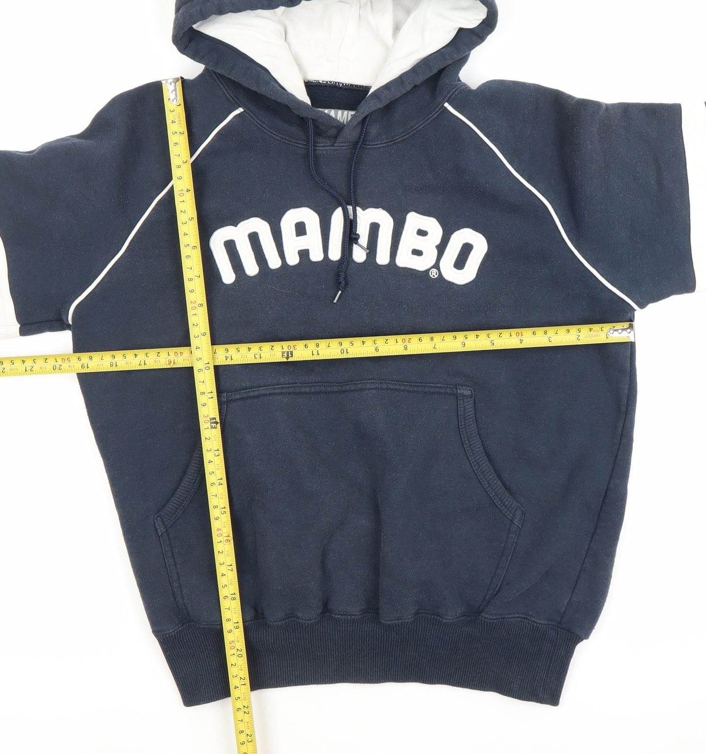 Mambo Women’s Navy Blue Pullover Hoodie Size 12 Cotton Blend