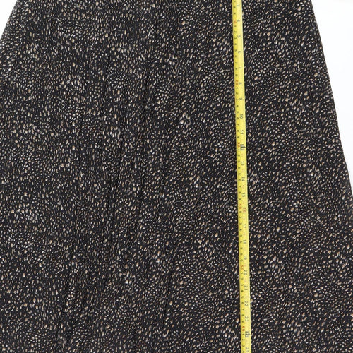 Primark Womens Black Midi A-Line Skirt Size 12 Polyester