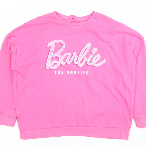 Barbie Women's Pink Pullover Sweatshirt Size XL