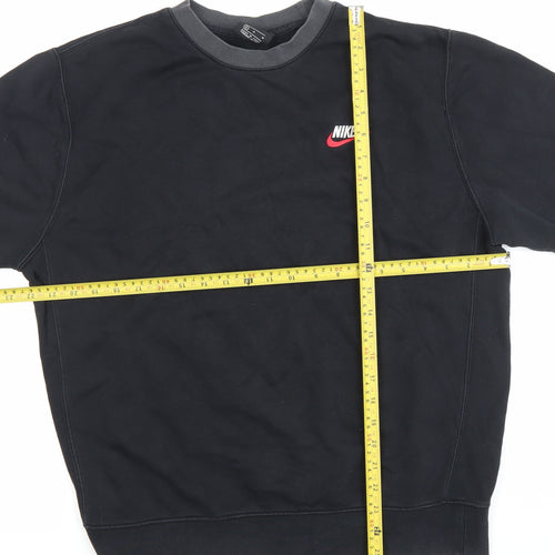 Nike Men’s Black Pullover Sweatshirt M Crew Neck Logo Sportswear