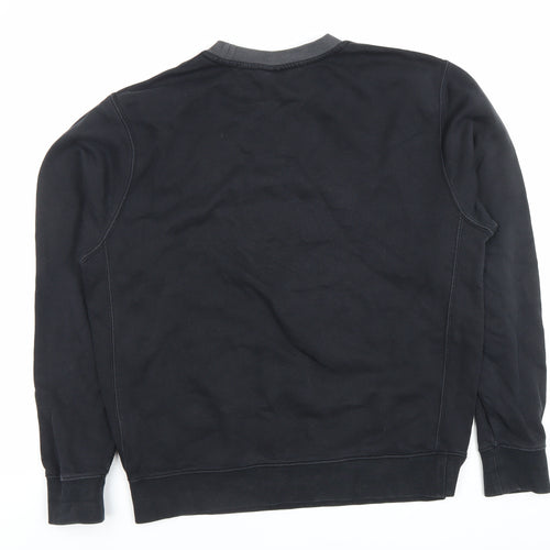 Nike Men’s Black Pullover Sweatshirt M Crew Neck Logo Sportswear