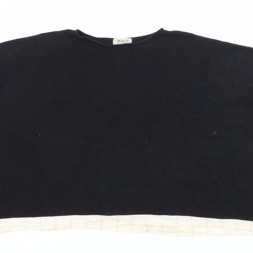 Momo B Women’s Black XL Pullover Jumper Cotton Relaxed Fit