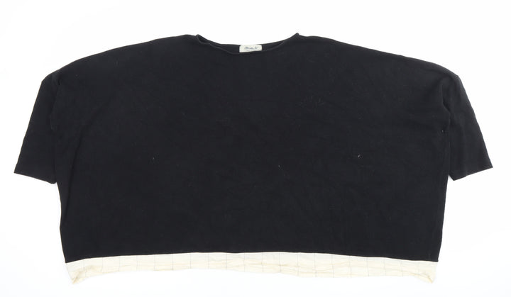 Momo B Women’s Black XL Pullover Jumper Cotton Relaxed Fit