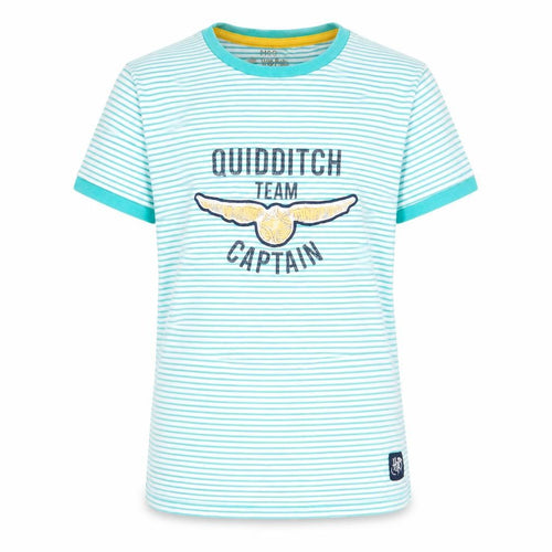 Marks and Spencer Harry Potter Boys Blue Striped T-Shirt 8-9 Years