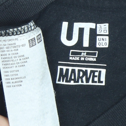 Uniqlo Marvel Men’s Black M Iron Man Graphic T-Shirt Cotton