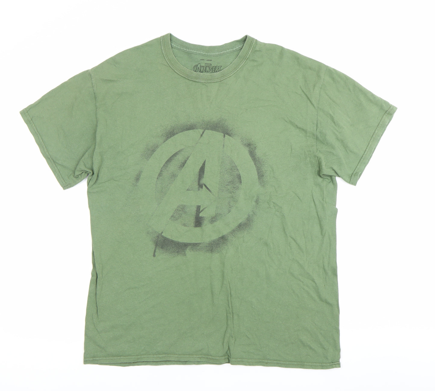 Marvel Avengers Men's Green L Graphic Print Cotton T-Shirt