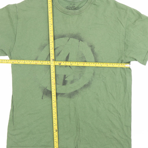 Marvel Avengers Men's Green L Graphic Print Cotton T-Shirt