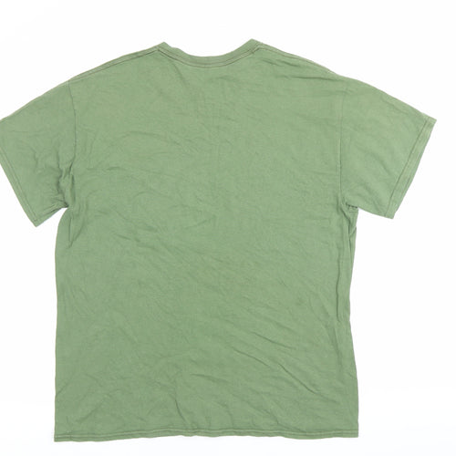Marvel Avengers Men's Green L Graphic Print Cotton T-Shirt