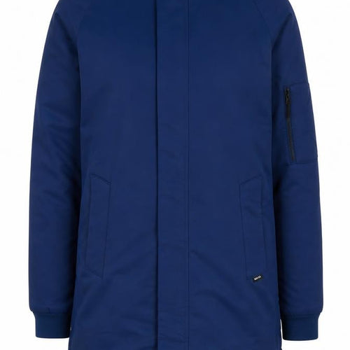 Nike Womens Blue Mid-Length Zip Jacket Size M Sports Casual
