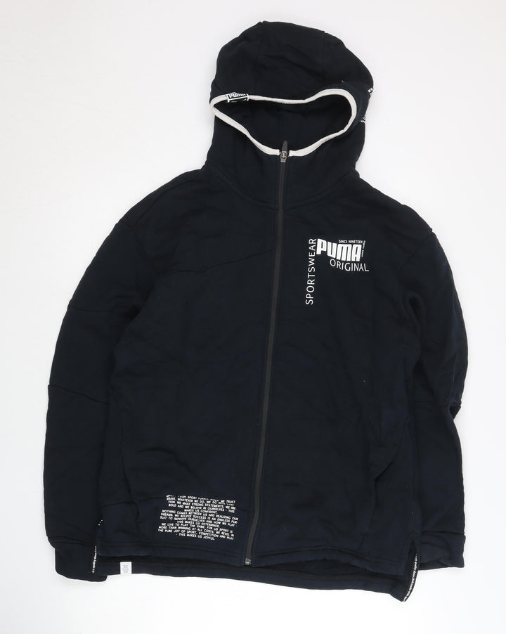 Puma Women Black Small Full Zip Hoodie Sportswear Original