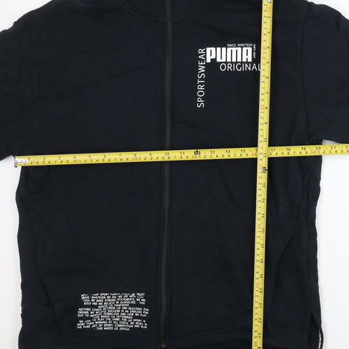 Puma Women Black Small Full Zip Hoodie Sportswear Original