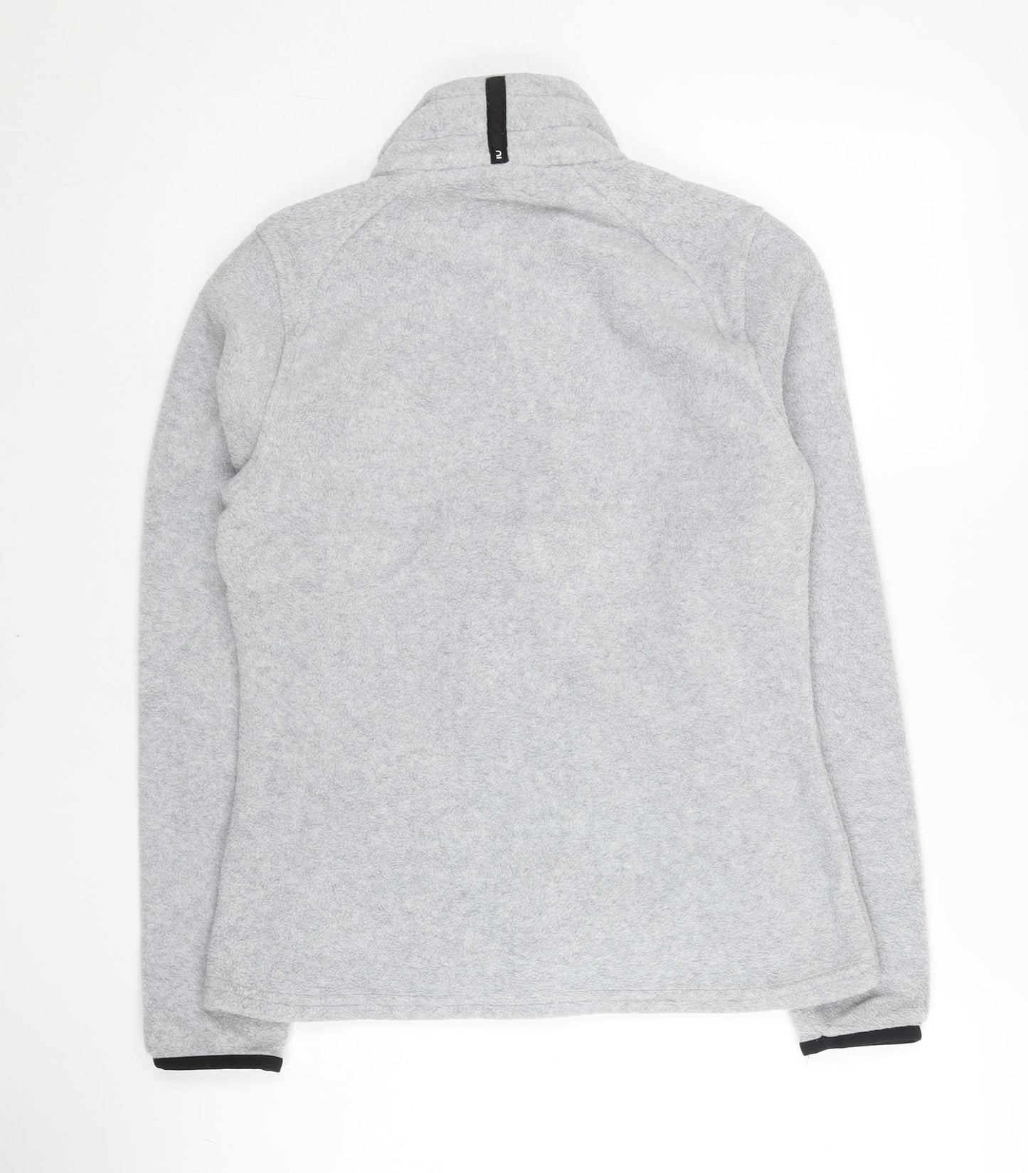 Decathlon Tribord Womens Grey Fleece Jacket Size 10 Full Zip Pockets