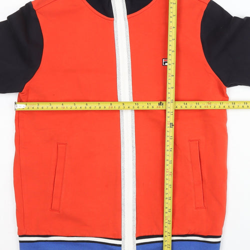 Fila Womens Red Varsity Jacket Size 6 Cotton Blend Retro Zip