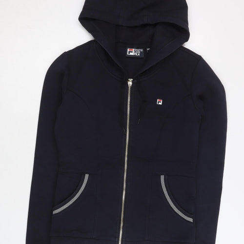 Fila Women’s Black Full Zip Hoodie Size 8 Casual Sportswear