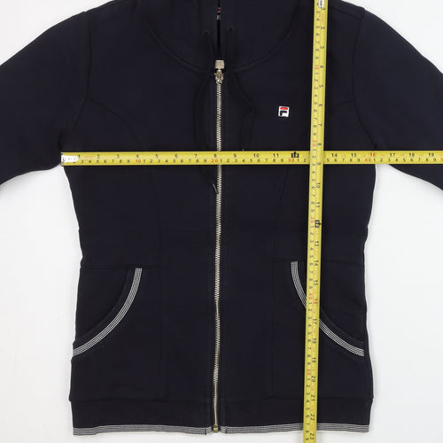 Fila Women’s Black Full Zip Hoodie Size 8 Casual Sportswear