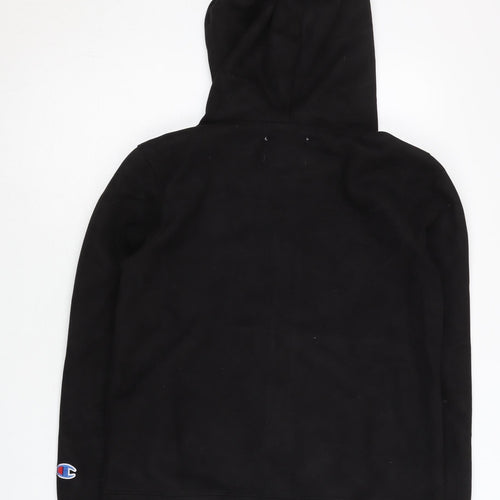 Champion Womens Black Medium Full Zip Hoodie Cotton Logo