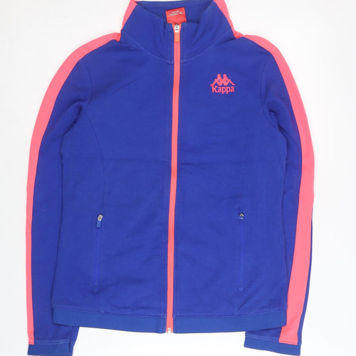 Kappa Women Blue Track Jacket Size 12 Full Zip Sportswear