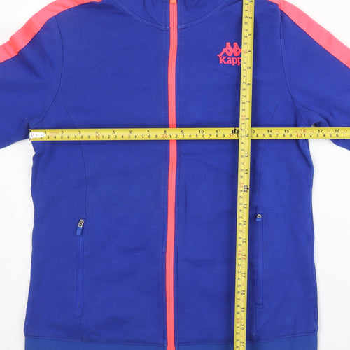 Kappa Women Blue Track Jacket Size 12 Full Zip Sportswear