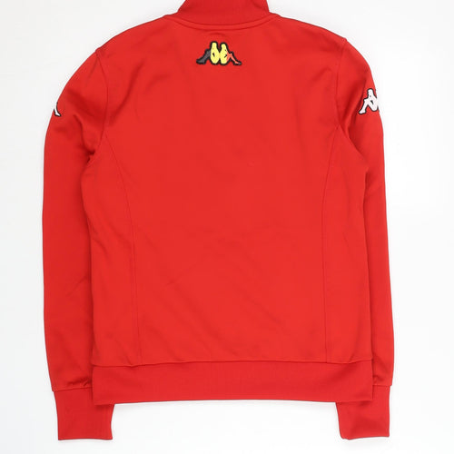 Kappa Women’s Red Track Jacket Size 8 Belgium Logo Full Zip Sportswear