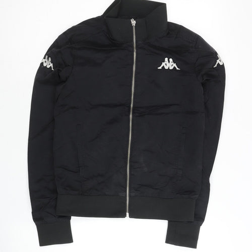 Kappa Women’s Black Track Jacket Size 8 Full Zip Sportswear
