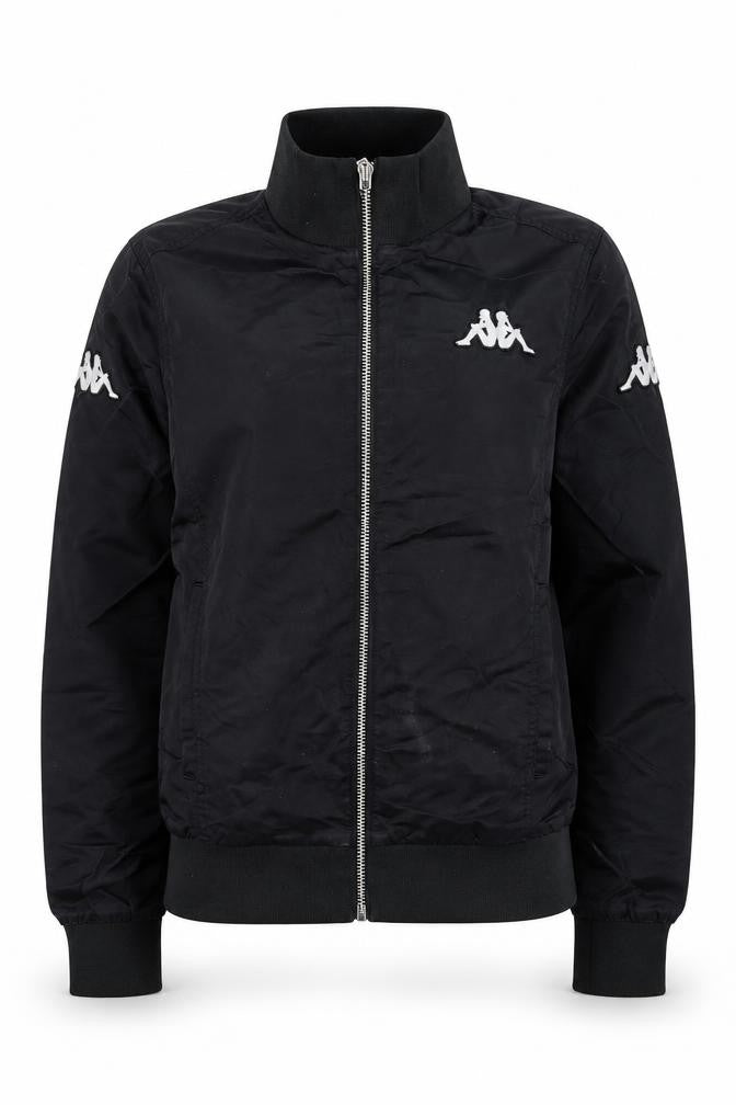 Kappa Women’s Black Track Jacket Size 8 Full Zip Sportswear