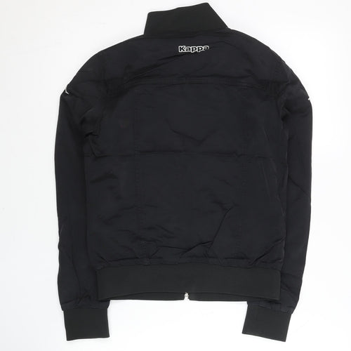 Kappa Women’s Black Track Jacket Size 8 Full Zip Sportswear