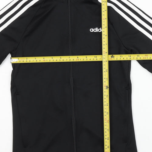 Adidas Womens Black Size 6 Track Jacket Full Zip Sportswear