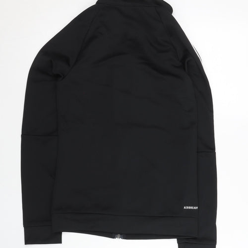 Adidas Womens Black Size 6 Track Jacket Full Zip Sportswear