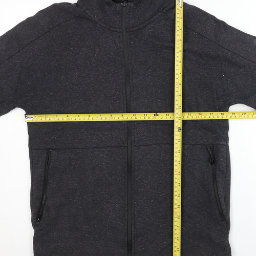 Adidas Womens Black Full Zip Hoodie Size 14 UK Cotton Blend