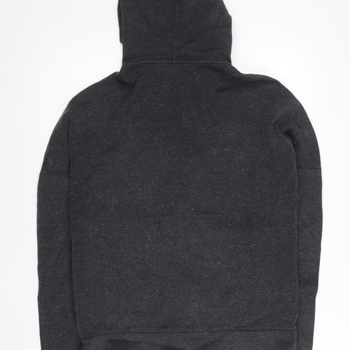Adidas Womens Black Full Zip Hoodie Size 14 UK Cotton Blend