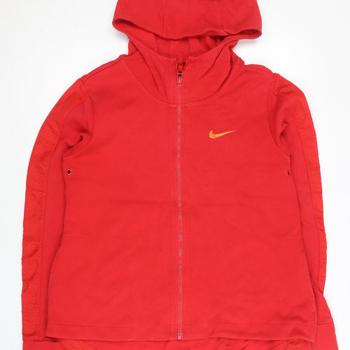 Nike Women’s Red Full Zip Hoodie Sweatshirt M Sportswear