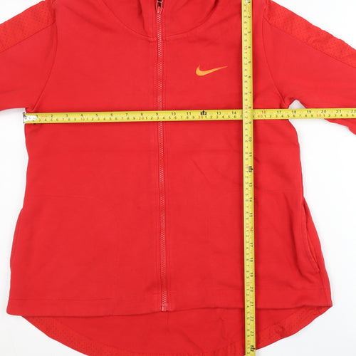 Nike Women’s Red Full Zip Hoodie Sweatshirt M Sportswear
