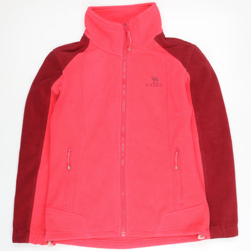 Camel Womens Pink Fleece Jacket Size 4 UK Full Zip Outdoor Casual
