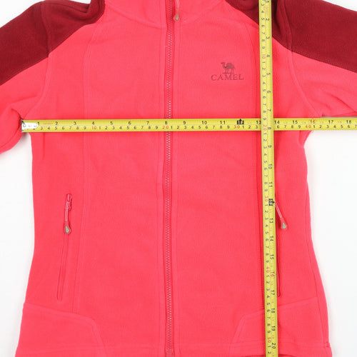 Camel Womens Pink Fleece Jacket Size 4 UK Full Zip Outdoor Casual