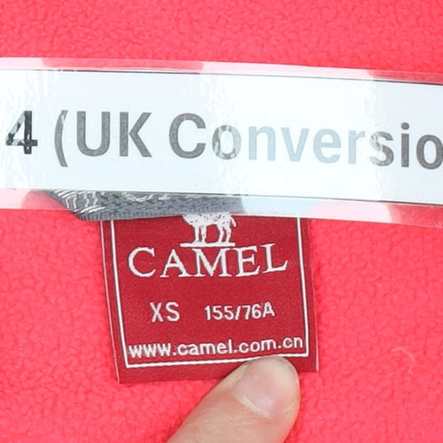 Camel Womens Pink Fleece Jacket Size 4 UK Full Zip Outdoor Casual