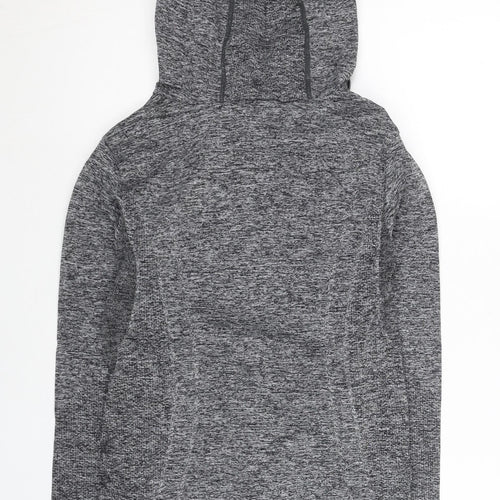 Adidas Womens Grey Slim Fit Track Jacket S Hooded Full Zip