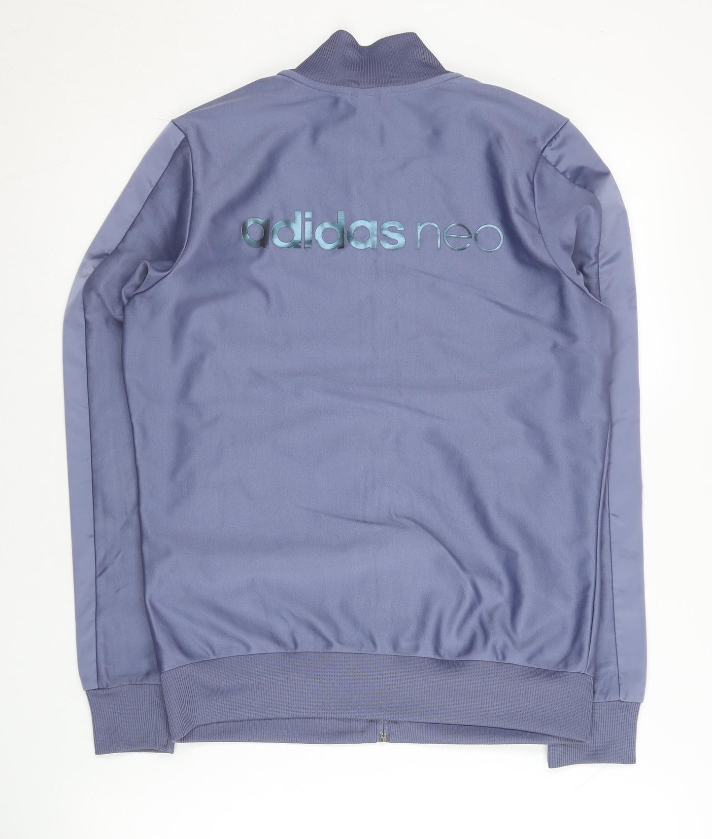 Adidas Women Blue Track Jacket UK 10 Full Zip Sportswear