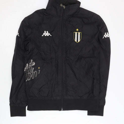Kappa Women’s Black Track Jacket Size M Lightweight Full Zip