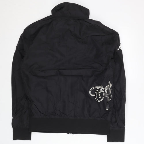 Kappa Women’s Black Track Jacket Size M Lightweight Full Zip