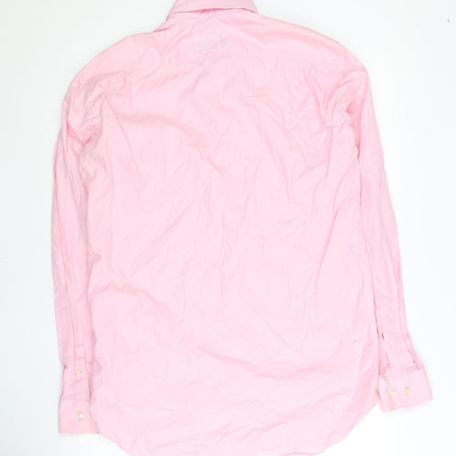 Paul Costelloe Men's Pink Long Sleeve Button-Up Shirt Size 15