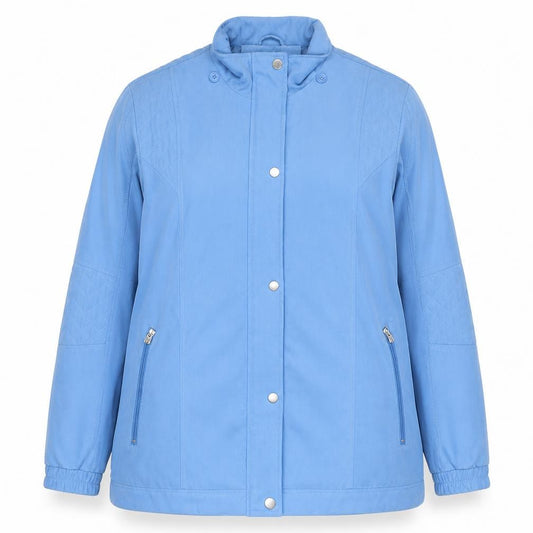 Front view of JBC Collection women’s blue, size UK 18, mid-length casual jacket