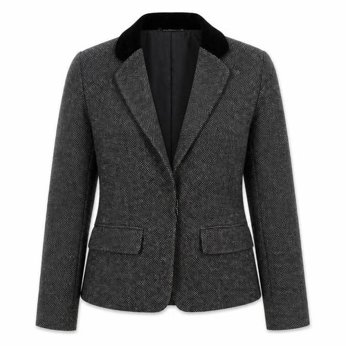 American Eagle Outfitters Women’s Grey Wool Blend Tweed Blazer Jacket S