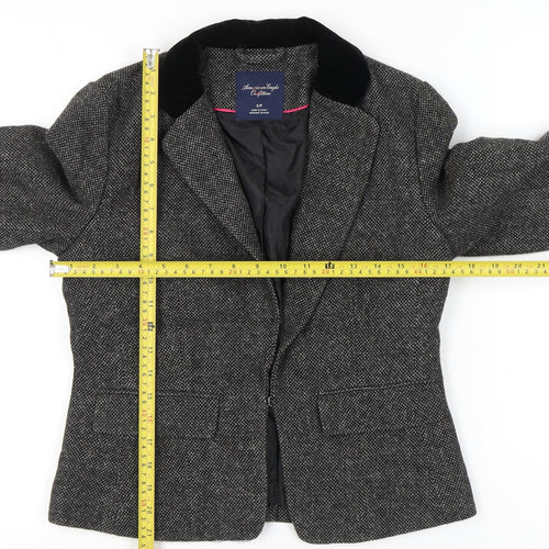 American Eagle Outfitters Women’s Grey Wool Blend Tweed Blazer Jacket S