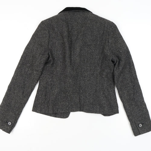 American Eagle Outfitters Women’s Grey Wool Blend Tweed Blazer Jacket S