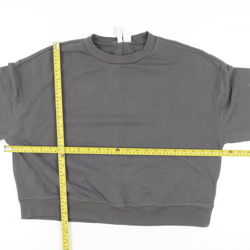H&M Divided Women's Grey Size 12 Pullover Sweatshirt Cotton Blend