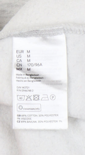H&M Women’s Grey Sweatshirt UK M Regular Fit Crew Neck