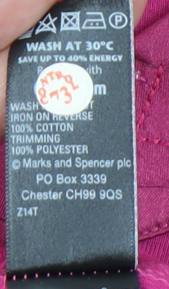 Marks and Spencer Womens Pink Embellished Scoop Neck T-Shirt UK 10