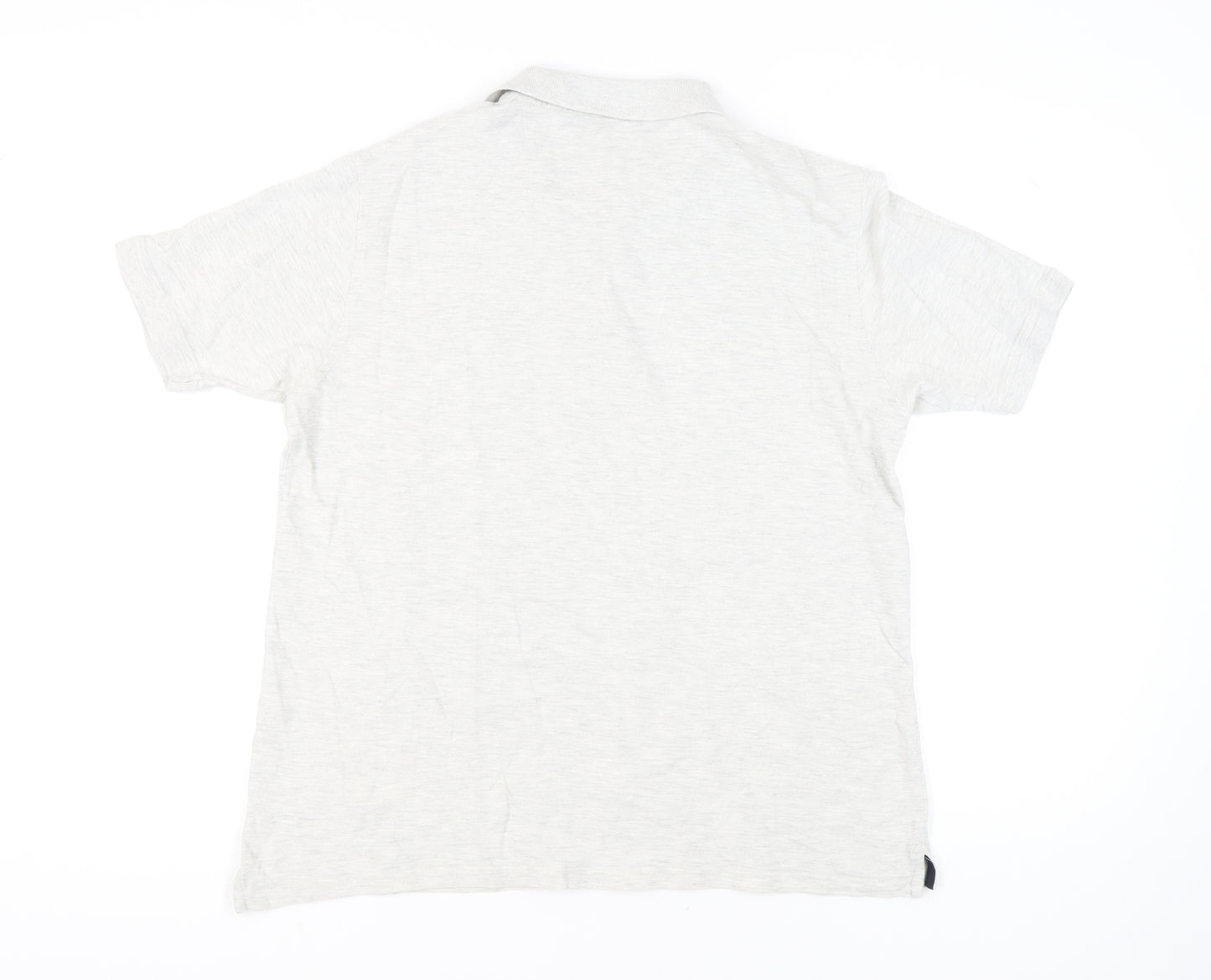 James Pringle Mens Ivory Polo Shirt L Cotton Blend Casual